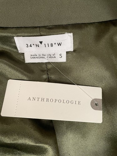 NEW! $258 Womens Anthropologie, 34N 118W Adventure Anorak Green Jacket, Small - Picture 11 of 13