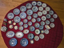 Blue Willow China - 61 Piece Assorted Lot, Original, England