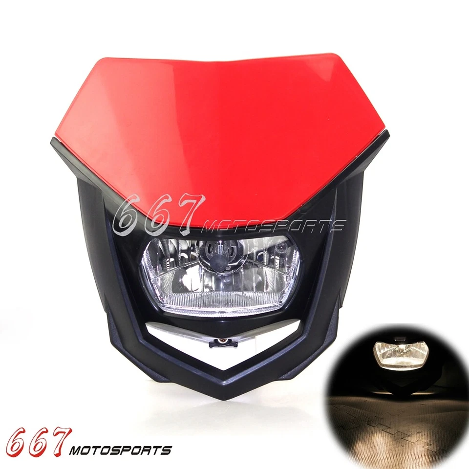 Motocross Headlight Kit For Honda CR125R CR250R CRF125 CRF230F CRF250 CRF450R - Image 2 of 4