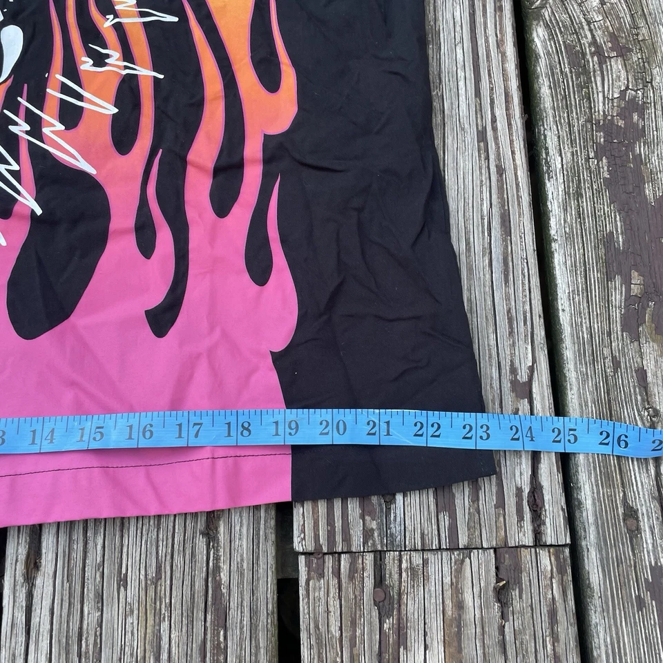 Camisa Y2K Ed Hardy FLAMES estampada con botones para hombre talla XL. Nuevo con etiquetas Foto 3 de 4