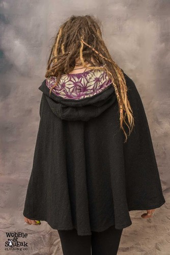 MANDALA JEDI PONCHO Woolen Warm Flower of Life Hippy Pixie Psytrance Hippy Wear - Picture 8 of 16