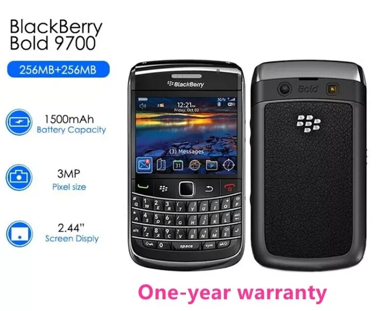 未使用　BlackBerry Bold 9700 black docomo Blackberry Bold 9700 Black Mobile Cellular Phone Camera QWERTY 3G