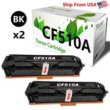 2-Pack CF510A Black Toner Cartridge Fit For MFP M154 M154a M181 Printer