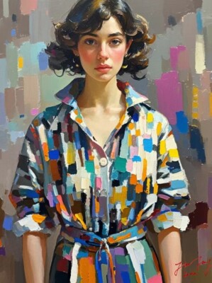 Custom Portrait painting from photo, hand painted oil painting on canvas