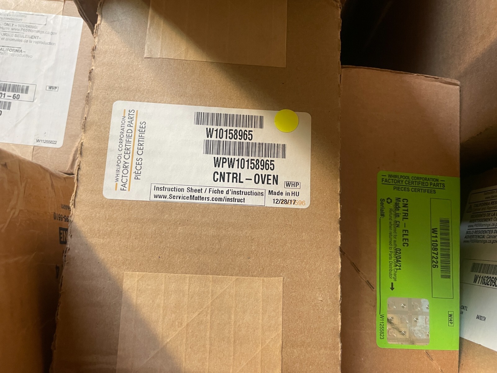 New OEM Whirlpool Oven Control Board WPW10158965 W10158965 F15