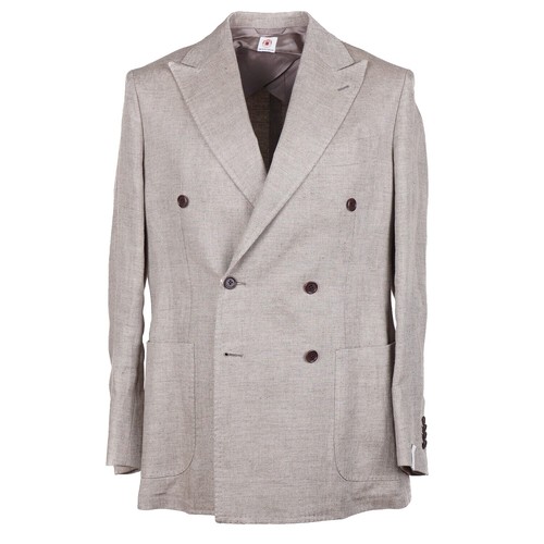 Vintage 80s International Scene Sz M orange linen double breasted