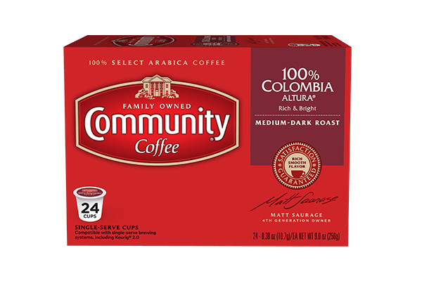 Community Coffee 100% Colombia 24 to 144 K cup Pods Pick Any Size FREE SHIPPING
