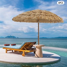 6Pcs Tropical Beach Umbrella Simulation Beach Umbrella For Outdoor Garden Patio