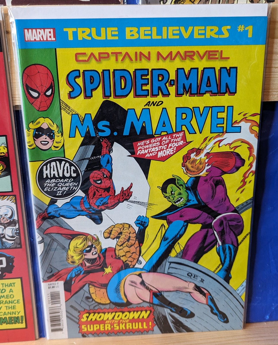 Marvel True Believers comics, Black Widow, Capt. Marvel, Spider