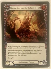 Convulsions from the Bellows of Hell (red) Rare FAB TCG Monarch 1st Edition M/NM