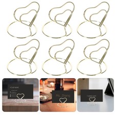 10 pcs table card holders Place Memo Holder Heart Shape Table Number