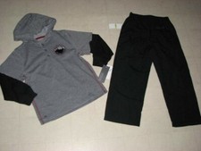 Kenneth Cole Boys 2Pc Stripe Hoodie Long Sleeve Shirt/Pant Sz 4T/7 - NWT 49.50