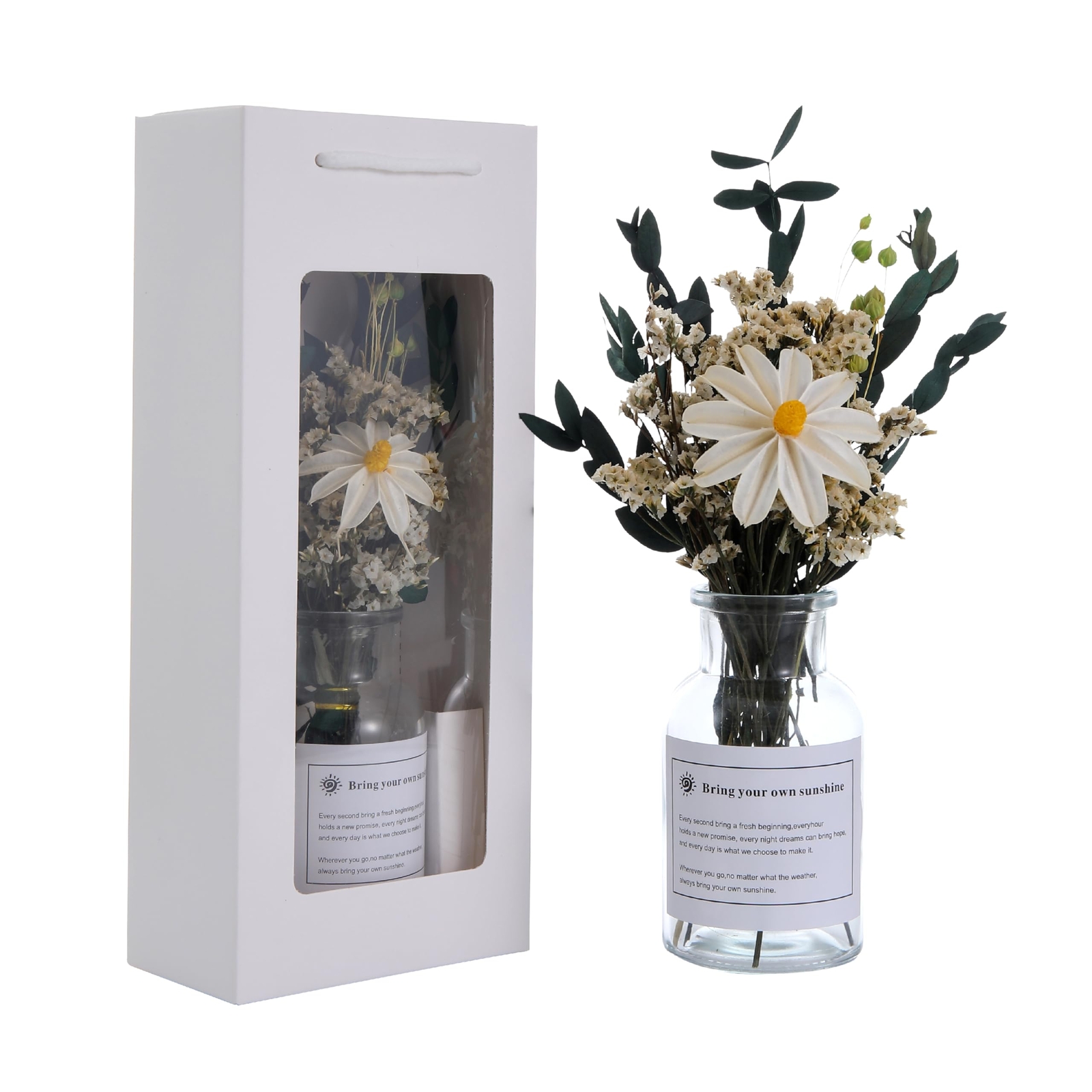 Dried Flowers Bouquet for VaseDining Table Centerpiece DecorReal Mixed Dried ...-image