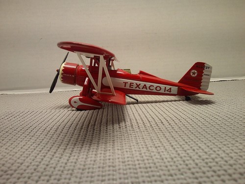 ERTL Texaco 14 Diecast Metal Bi Plane Coin Bank NC563Y 12 inch Wingspan