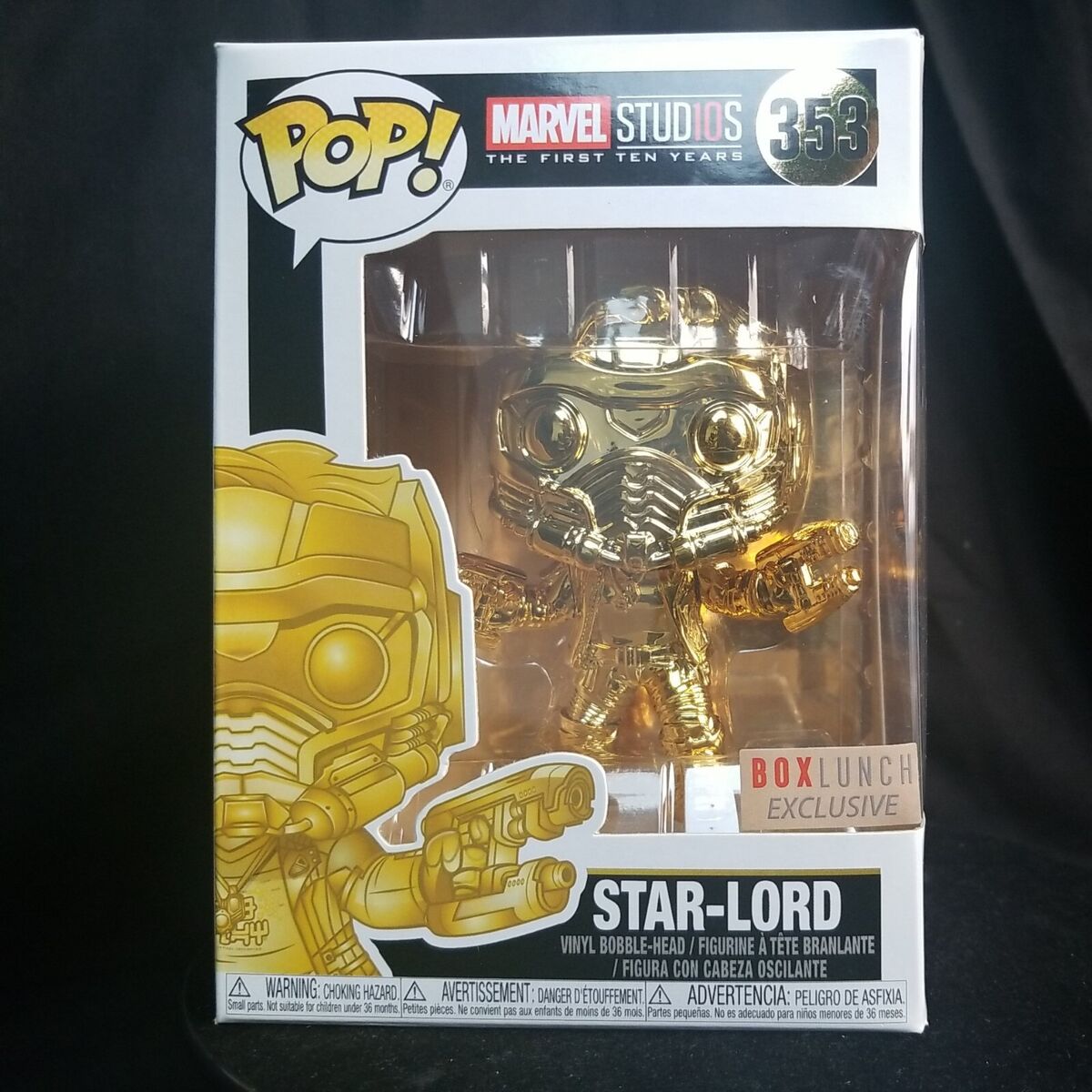 Funko POP! Marvel Star-Lord Vinyl Bobble Head (Gold Chrome) 