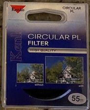 55mm okrągły polaryzator obiektyw aparatu filtr Kenko