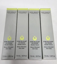 Juice Beauty STEM CELLULAR Anti-Wrinkle Booster Serum .26oz - New Lot Of 4