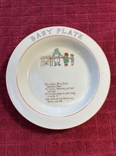 Vintage Babys Plate, Cauldon, Eng. Pat-A-Cake Pat-A-Cake Baker's Man rhyme RARE