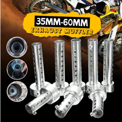 DB Killer Universel Pour Moto - Insert Silencieux 35 Mm, 42 Mm Ou 45 Mm - Argent, Métal Haute Qualité