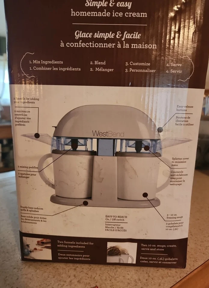 Máquina de helados WestBend doble servicio individual Foto 2 de 4