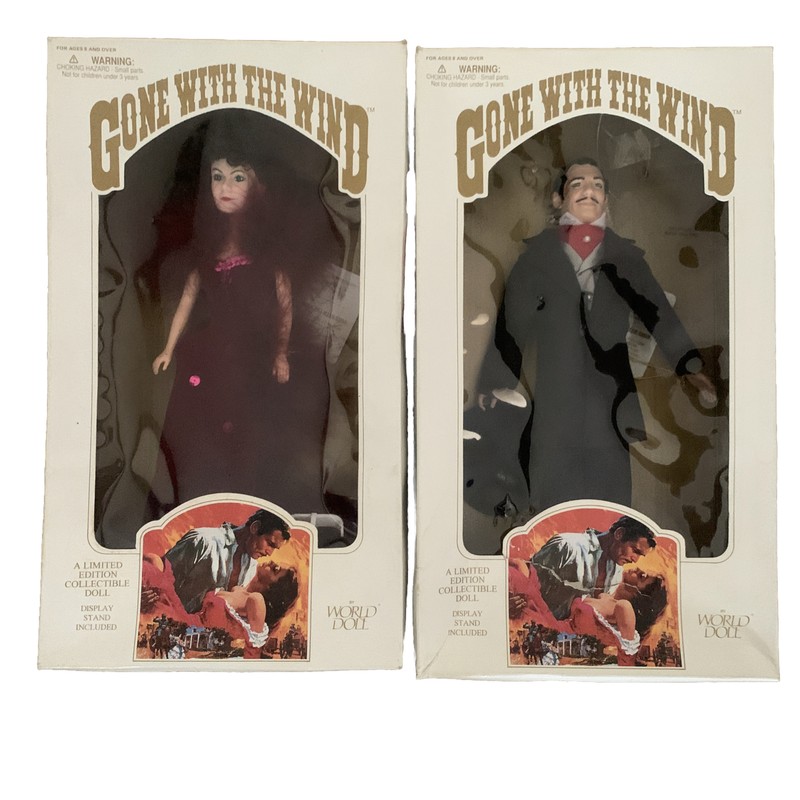 Lot Of 2 1989 12" Gone With The Wind By World Dolls Scarlet & Rhett NIB