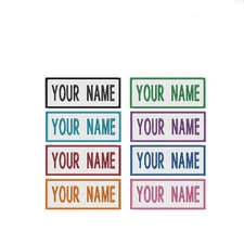 BEST SELLING 3X1 size Custom NAME TAG Embroidered "Iron on", FAST SHIPPING