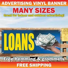 LOANS Advertising Banner Vinyl Mesh Sign cash finance trade gold store sell pawn