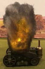 Illuminated Flickering LED Blast Smoke Fire Marker Warhammer 40k AoS Bolt Action