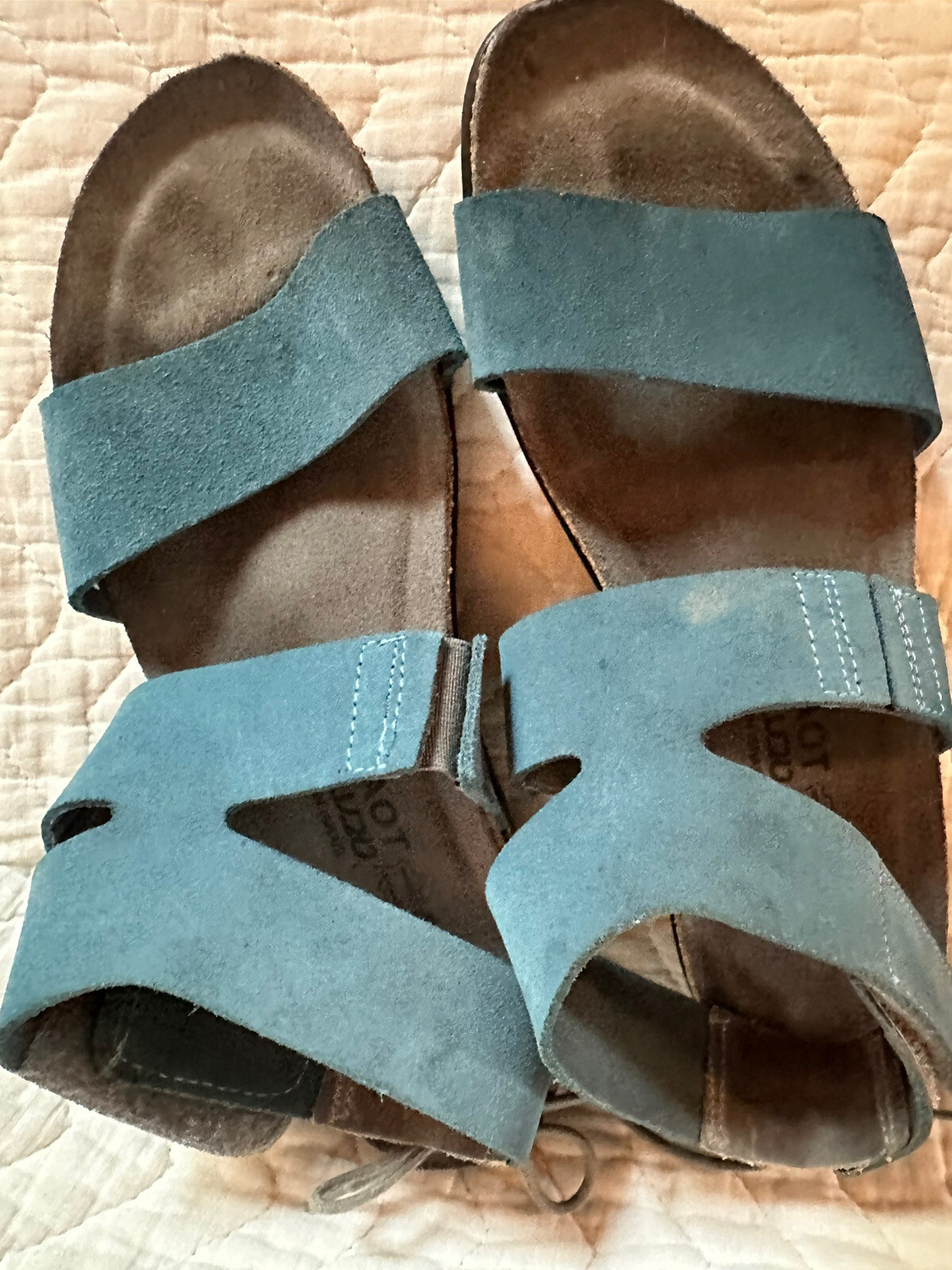 Naot Women's Sandals Shoes Blue Leather Ankle Tie Straps Size 7M 38 eBay