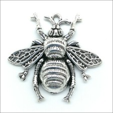 Lot 20pcs Big Bee Antique Silver Charms Pendants for Jewelry Making DIY 38 40mm