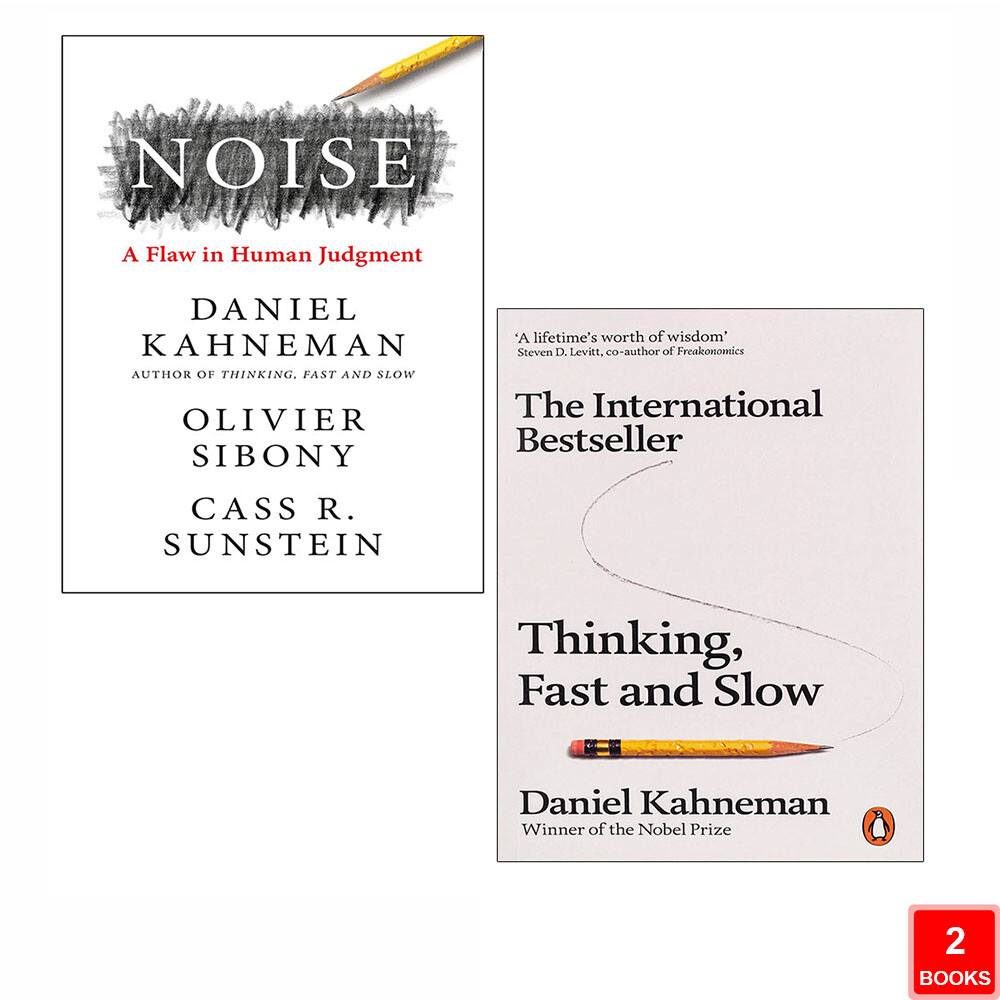 Daniel Kahneman 2 Books Collection set Noise, Thinking, Fast and Slow NEW