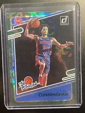 2021-22 donruss fanatics green ice cade cunningham the rookies Det Pistons RC