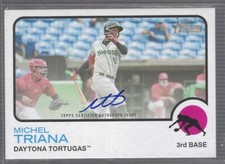 MICHEL TRIANA 2022 TOPPS HERITAGE MINORS REAL ONES ROOKIE AUTO RC #ROA-MT