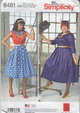 Sewing Pattern Simplicity 8481 Misses' Costumes / Dresses