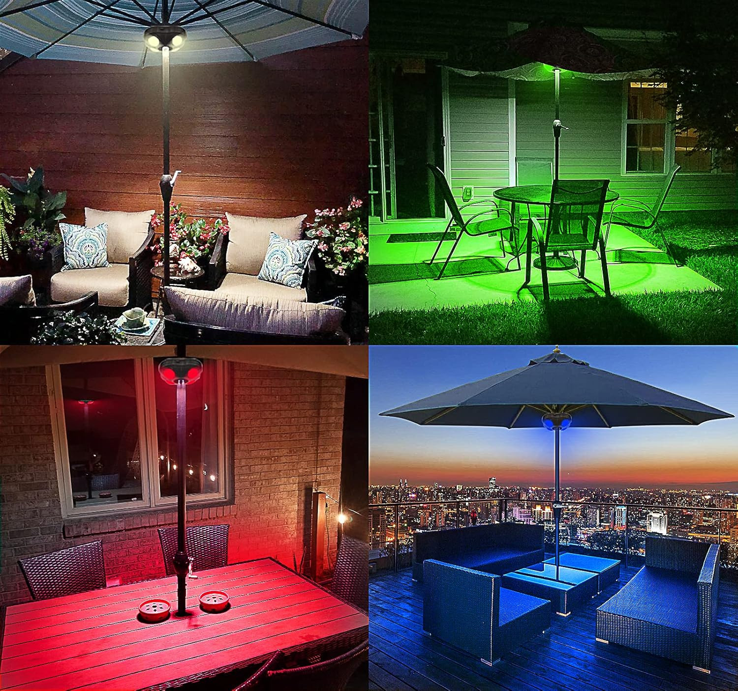 Lampada Palo Ombrellone LED RGB a Batteria con Timer e Dimmer - 4