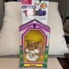 CHRISTMAS ANGEL 5 Trollkins Troll Doll - NEW IN PACKAGE - YellowHair/Blue Eyes