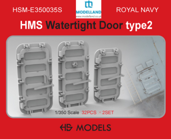 HS Model Royal Navy Watertight Door Type 2 Scale 1/350 64pcs HSM-E350035S