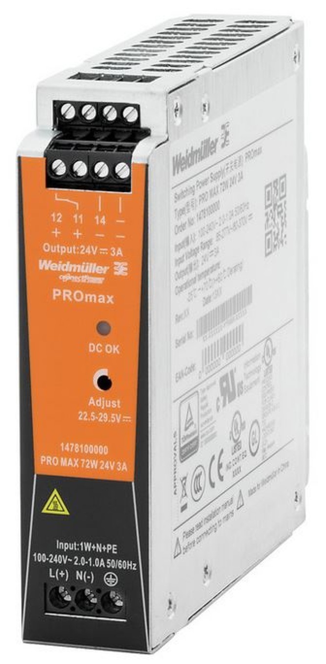 Power Supply DC PRO MAX 72W 24V 3A 1478100000