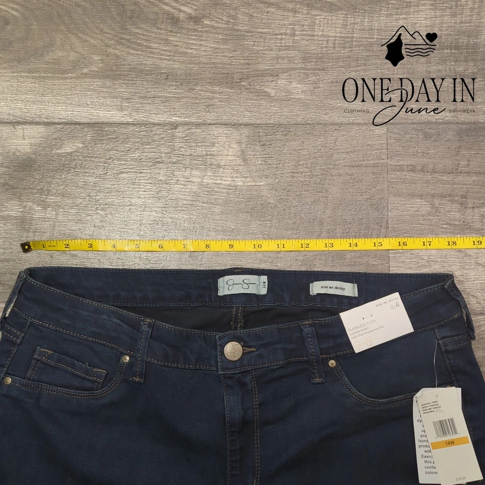 Jeans Jessica Simpson Talla Grande Kiss Me Ajustados Impecables Flexibles Talla 16W Foto 3 de 4