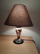 Art Nouveau Imitation Glass Table Lamp (Eastern Europe) with Shade - Vintage