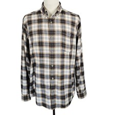 Eddie Bauer Shirt Mens XL Plaid Flannel Button Down Classic Fit Casual