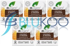 Image of Dr Organic Coconut & Orange Shampoo Conditioner Bar - 75g(Pack of 5)