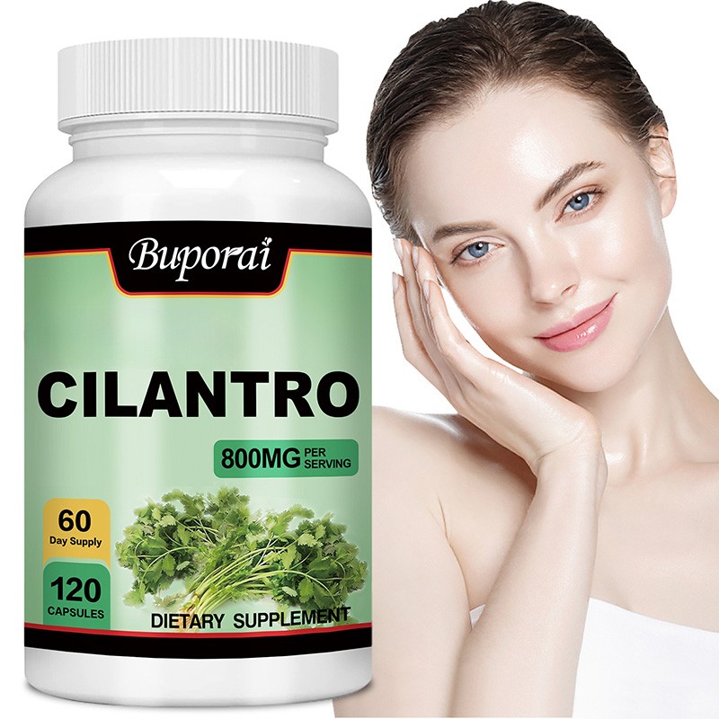 Buporai Coriander Capsules 800mg, With Coriander Powder, 120 Capsules
