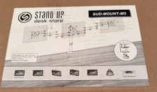 Stand Up Desk Store Sud-Mount-M3 Clamp On Triple Monitor Holds three 27” Monitor