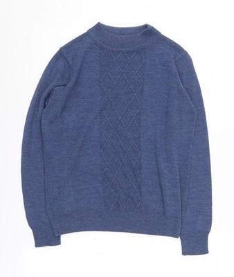 Honor Millburn Damen blau Stehkragen Pullover Größe 10