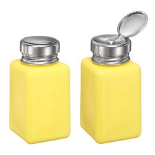 Liquid Dispensers Push Down, Pump Bottle 200ml 6.8oz  2 PCS  Yellow