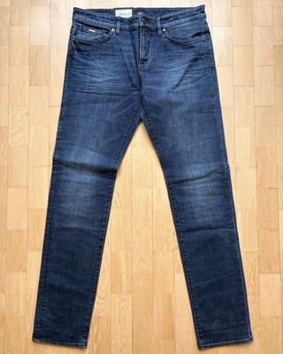 Hugo Boss Herren Jeans Hose Blau W34 L34 Delaware Stretch Konf. 50 Slim Fit NEU