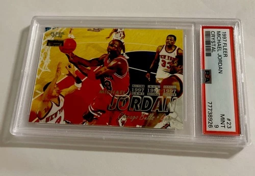 Fleer - Crystal, PSA 77738926 Graded Mint 9, Michael Jordan #23, 1997
