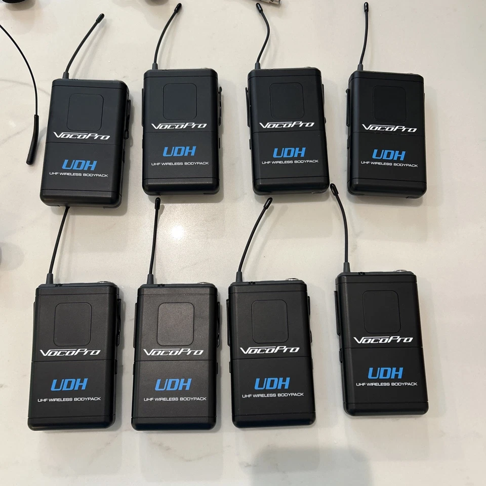 VocoPro UDH-Dual-B1 UHF Microphone W 8 Body Packs System with headsets - Image 4 of 4