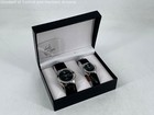 Stainless Steel Mark Naimer Silver Tone/Black His & Hers Watch Set — photo 1